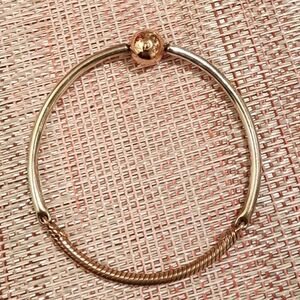 Pandora moments three link Rose bangle Charm bracelet